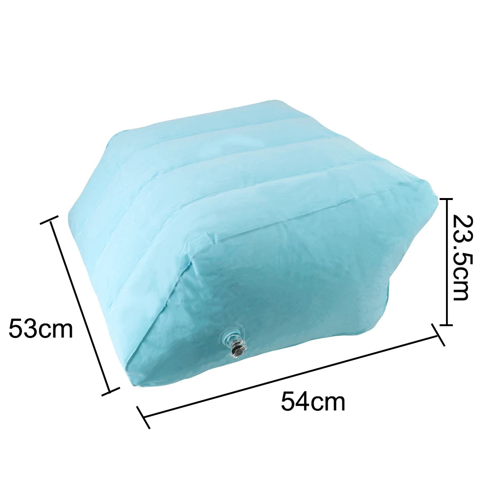 Almohada Inflable para Piernas Almohada Portátil para Rodillas Ligera Almohada de Elevación para Pies de Mujer Embarazada Cojín de Descanso para Dormir y Soporte para Rodillas