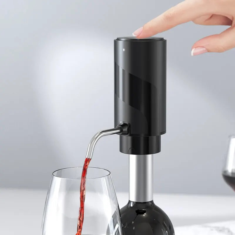 Decantador de Vino Eléctrico Recargable Inflador de Vino Eléctrico Automático con Un Solo Toque - Accesorios Inteligentes para Bar